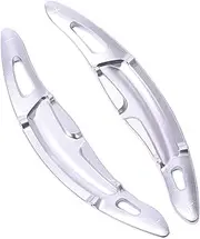 Car Steering Wheel Shift Paddles for P&orsche Panamera M&acan Cayenne 911 B&oxster Cayman 718 Spyder 918 1 Pair Aluminum Car Steering Wheel Shift Paddle Extension HTEOPOEKFR(Silver)