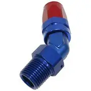 Aeroflow Male NPT Taper Swivel 45° Hose End 1/2" to -12AN, AF828-12-08