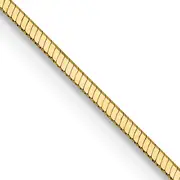 14K Yellow Gold 24 Inch 1mm Octagonal Snake With Lobster Clasp Chain