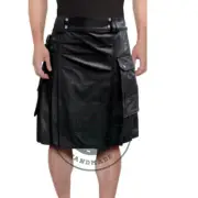 Handcrafted Men's Leather Kilt | Comfortable, Adjustable Waist | Modern Design