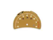 Porsche 911 996 Boxster 986 Gen 2 Gauge Face Tachometer Dial Bahama Yellow