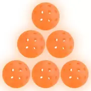 Luminous Pickleball Balls 6 Pack Pickleball Balls with Mesh Bag, Orange