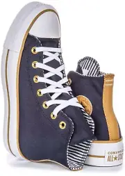 Converse Women Chuck Taylor All Star Lift Platform NavyGold A08860C US 5 EU 35.