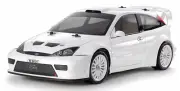 Tamiya 47495 Ford Focus TT-02 PRE-PAINTED RC DEAL BUNDLE with Radio, Bat, Crgr