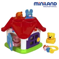 在飛比找momo購物網優惠-【西班牙Miniland】動物寶寶幾何形狀配對屋(幼兒玩具/