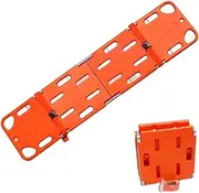 Folding Stretcher, Water Rescue Stretcher, Plastic life board Stretcher, 4 Fold Spine Board Immobilization, Life Board With Seat Belt, for Casualty Evacuation, Outdoor Camping