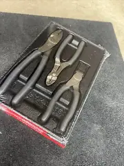 For Snap-on Tools NEW 3pc TITANIUM Soft Grip Wire Service Pliers Set PLWIREKITDT