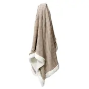 [Sleeping Giant] Sherpa Fur Knitted Throw Pebble - 170cm x 130cm