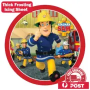 Fireman Sam Edible Image Cake Topper Round Frosting Icing Party Decoration