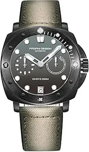 [RollsTimi] Pagani Design 1767 Men's Automatic Watch 41 mm Stainless Steel Case Sapphire Mirror Men's Watch with Automatic Winding Nylon Strap