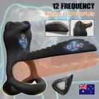 Penis Vibrator Double Cock Ring G Spot Clit Stimulator Remote Control Sex Toy AU