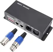 XIASABA 3 Channels DMX 512 Decoder Iron PCB RGB LED Controller Decoder Dimmer Driver Ideal for Bars Hotels with 12V to 24V Input Voltage Advanced Control Chip Expandable Channels