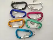 New 12pc 2 3/4" Aluminum Carabiner D-Ring Key Chain Clip Hook - Asstored Color