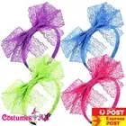 4pcs 80s Lace Bow Headband Retro Vintage Hairband Costume Headdress Decorations