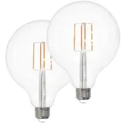 2Pack G40 Globe Bulbs LED Edison, Dimmable, 8.5W (100W), 2700K, Clear Glass, E26