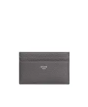 MEDIUM CARD HOLDER IN GRAINED CALFSKIN One size grey