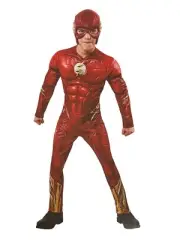 Rubies Boys DC Comics The Flash Red Muscle Jumpsuit Halloween Costume M (8)