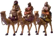 5" Christmas Nativity Collection Three Wise Men Bundle Three Kings with Camels H