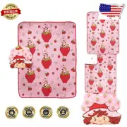 Delightful Strawberry Shortcake Kids Blanket & Pillow Set - 40x50 Lightweight