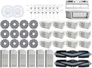 Vacuum Cleaner Accessories，Dust Bag Hepa Filter Main Side Brush Mop Dustbin，Compatible for Ecovacs，Compatible for Deebot X1 Omni / T10 Omni(52pcs)