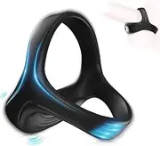 Vibrating Ring for Men Erection Support Pleasure Enhance, Grilent Triangular Silicone Cock Ring with 10 Intense Vibration Modes, Testicles Stimulates, Adult Sex Toys for Men Couples