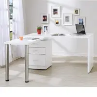 在飛比找momo購物網優惠-【BODEN】凱希4.9尺多功能旋轉書桌/工作桌/辦公桌(白