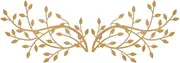 Home Decor Brushed Gold Over The Door Scroll Wall Decor, Metal Wall Decor Rustic Iron Wall Medallion Small Traditional Scroll Arts Accent Scroll Pair for Front Porch kitchen Living Room, Gold
