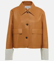 [Loewe] Loewe Leather jacket UK 14 brown