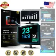 23" Blue Light Filter Privacy Shield - Dual Pack Anti-Scratch Monitor Protector