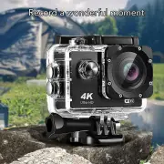 Action Camera, 4K HD 98.4ft 30m Underwater Camera Set with Shell, Multifunctional Sports Camera