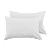 2 Pack Standard Pillow Case Hotel Quality Pillowcase 1800 TC White