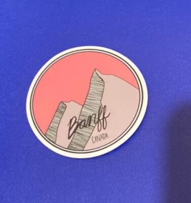 Banff National Park Alberta Canada Sticker 2.5" diameter vinyl waterproof