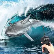 Generic Remote Control Diving Shark Toy, Mini High Simulation Shark Boat for Swimming Pool, Fishbowl, Pool Toys for Kids Ages 8-12
