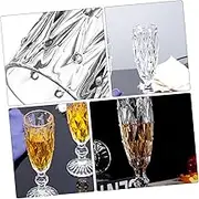 MAGICLULU European Style Retro Glass Stemware Goblet Chic Beverage Cup for Home Office and Restaurants Easy to Clean Smooth Design Healthy Glass Material