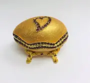 Gold Egg with Crystal Heart Trinket Box Black Friday Sale