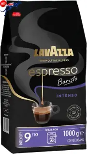 , Espresso Barista Intenso, 1 Kg, Drum Roasted Coffee Beans, Ideal for Espresso