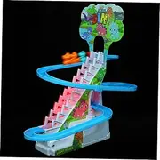 JOINPAYA 1 Set Small Dinosaur Sliding Toys Electric Dinosaur Climbing Stairs Tracks Slide Toy for Boys and Girls Slide Stairs Climbing Set