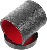 HAWILLOSCH Silent Dice Shaker Cup Compact Leather Dice Holder for Game Decorations