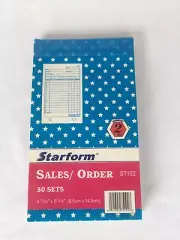 General Purpose Sales Book, 2-Part, Carbonless, 3-11/32" x 5 5/18" 5 Books