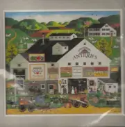 Vtg 1986 Dimensions Crewel Kit "Peppercricket Farms" by Charles Wysocki 18"x16"