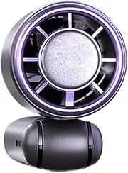Ghjkldha Personal Fan, Portable Rechargeable USB Cooling Fan, Folding Silent Ventilator with LED Display, 100 Adjustable Wind Speeds, Ideal for Outdoor Activities, Travel, White