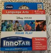 VTech InnoTab PIXAR PLAY Language Arts Game For Ages 4-7yrs Pre-K-1st NEW