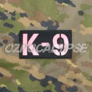 Pink K9 Patch - Dog Handler Canine War Military Female Puppy Detective Security