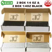 4BOX 1/4 OZ GRAY AND BLACK WHEEL WEIGHTS STICK-ON ADHESIVE TAPE 36 LBS LEAD-FREE