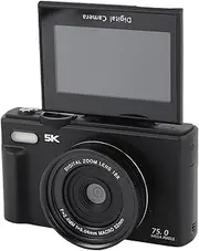 Dpofirs 5K Digital Camera for Photography, 75MP Vlogging Camera with 3in 180° Flip Screen, 18X Zoom WiFi Travel Cameras, HD WiFi Compact Cameras for YouTube Content Creators