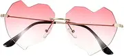 [BESPORTBLE] Rimless Sunglasses for Women Shaped Fun Eyewear Decor Gradient for and Fashionable Looks