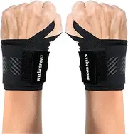 KYLIN SPORT Pair of Adjustable Wrist Wraps Weightlifting for Men & Women Weight Lifting Wrist Support for Powerlifting Strength Training