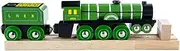 [Bigjigs Rail] Flying Scotsman Toy Train - Compatible with Most Major Wooden Railway & Train Set Brands, Replica Bigjigs Trains, Bigjigs Train Accessories