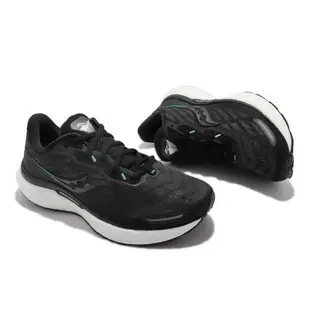 Saucony 慢跑鞋 Triumph 19 2E 寬楦 女鞋 索康尼 緩震 回彈 輕盈 能量回饋 透氣 黑 白 S1067910 [ACS 跨運動]