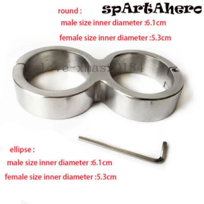 Stainless Servant Wrist Cuffs Anklets Pillory Handcuffs Restraints Shackle New